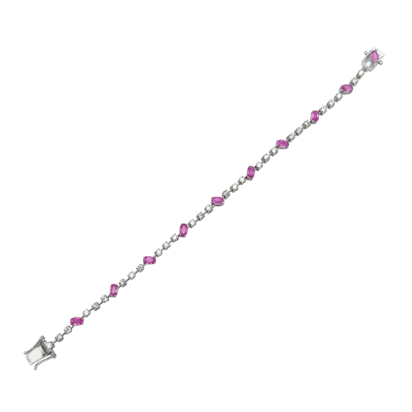 Pink Sapphire + Diamond Bracelet