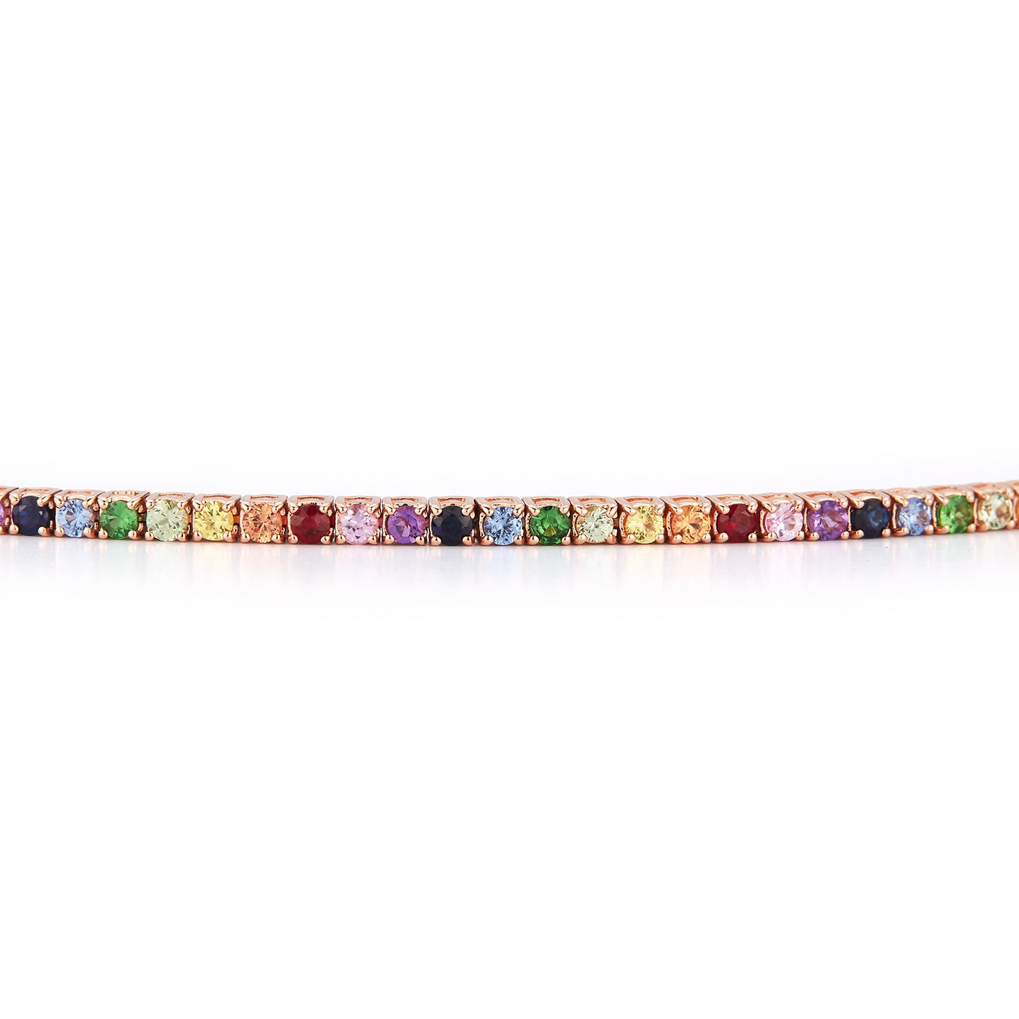 Rainbow Sapphire Tennis Choker