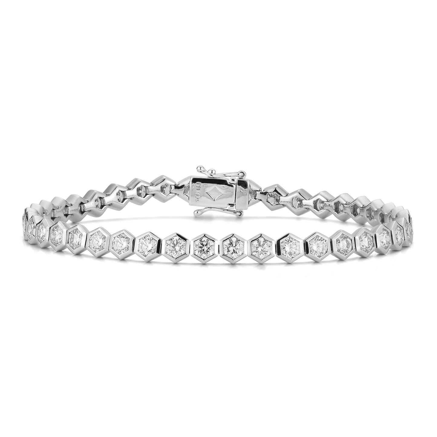 Honeycomb Diamond Tennis Bracelet