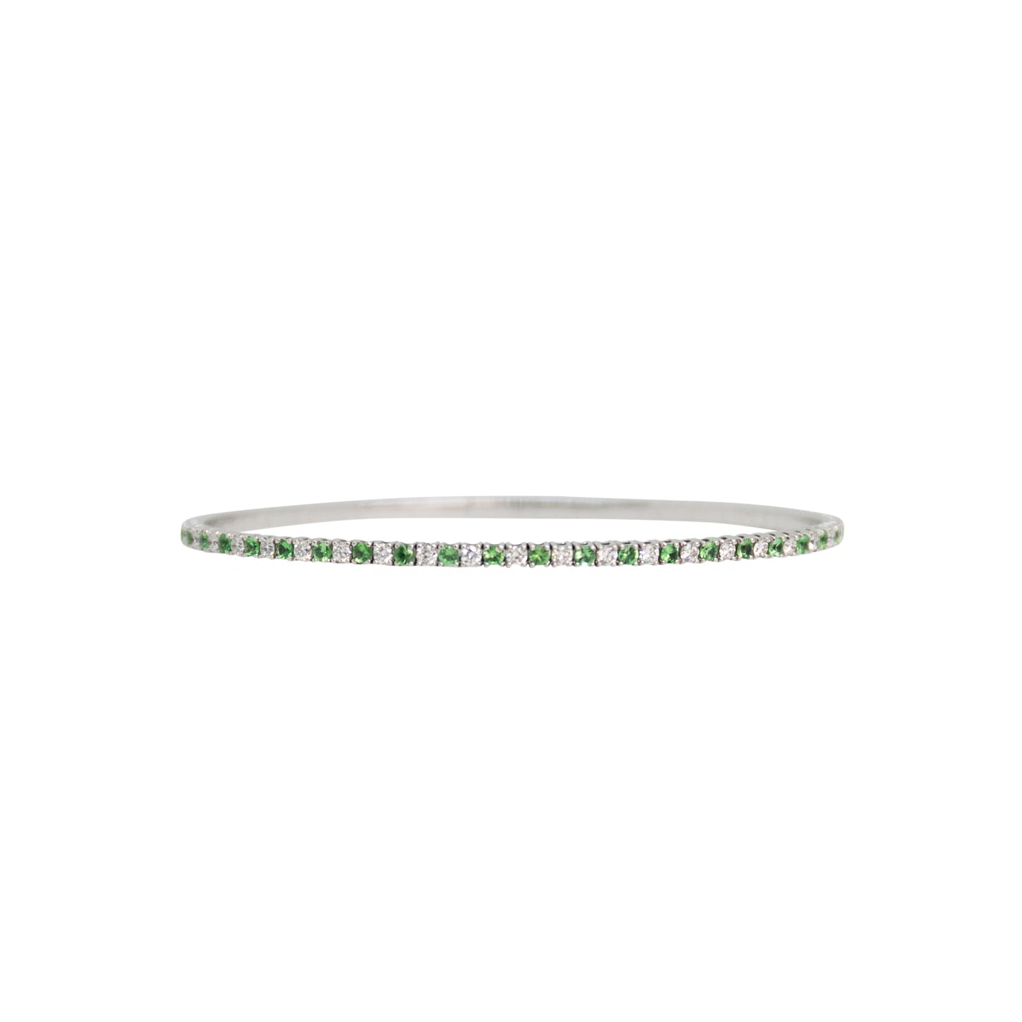 Tsavorite & Diamond Flexible Tennis Bracelet - TENNIS CLUB