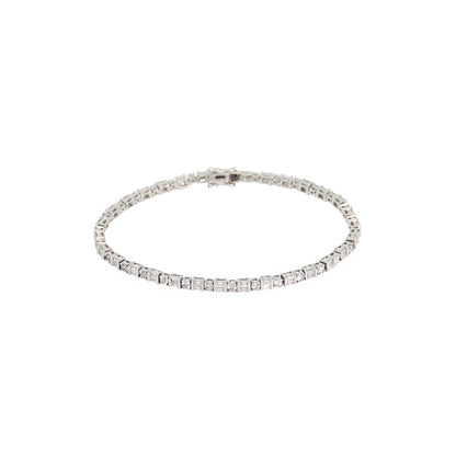 Diamond Round & Baguette Tennis Bracelet - TENNIS CLUB