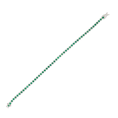 Bezel Set Emerald Tennis Bracelet - TENNIS CLUB