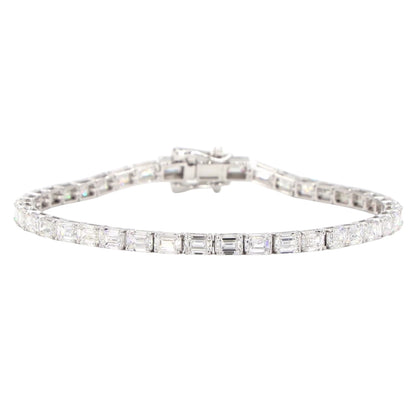 Large Baguette Lab Diamond Bracelet - TENNIS CLUB