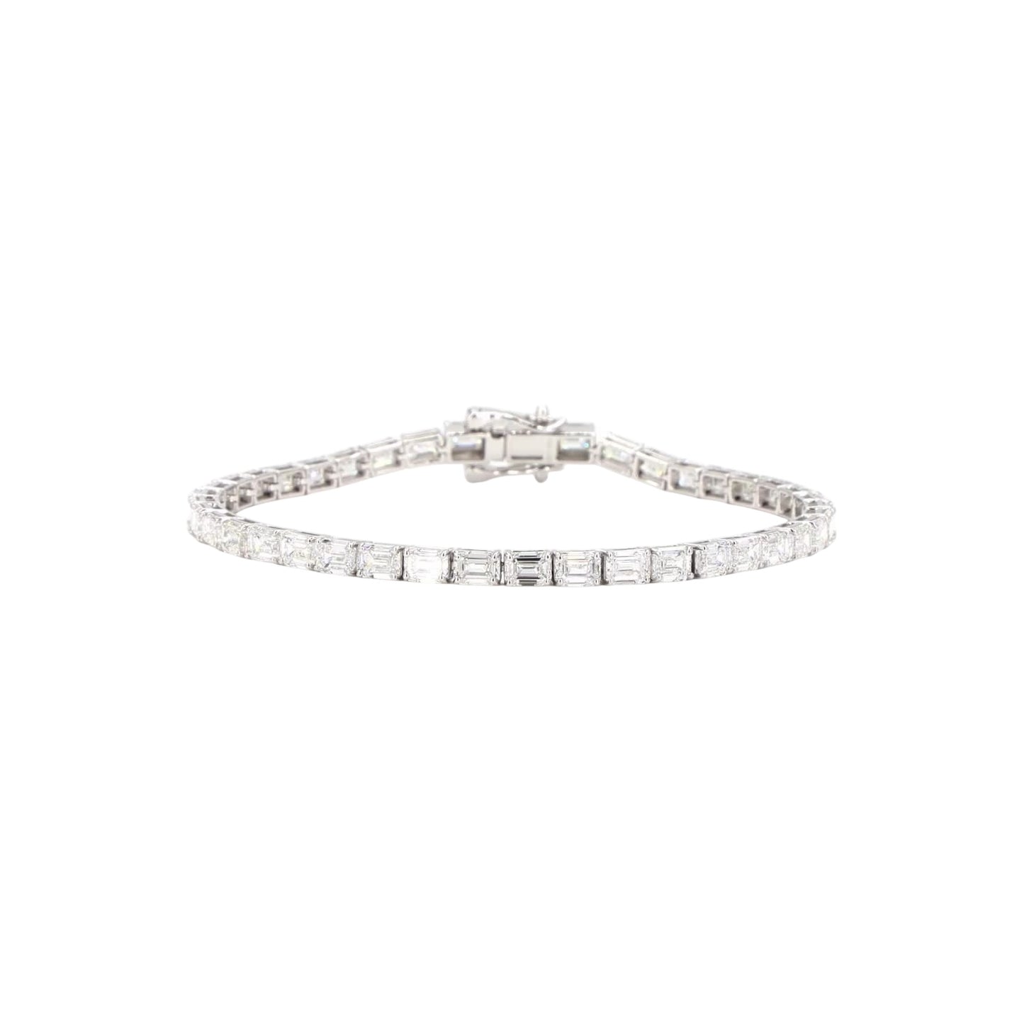 Large Baguette Lab Diamond Bracelet - TENNIS CLUB
