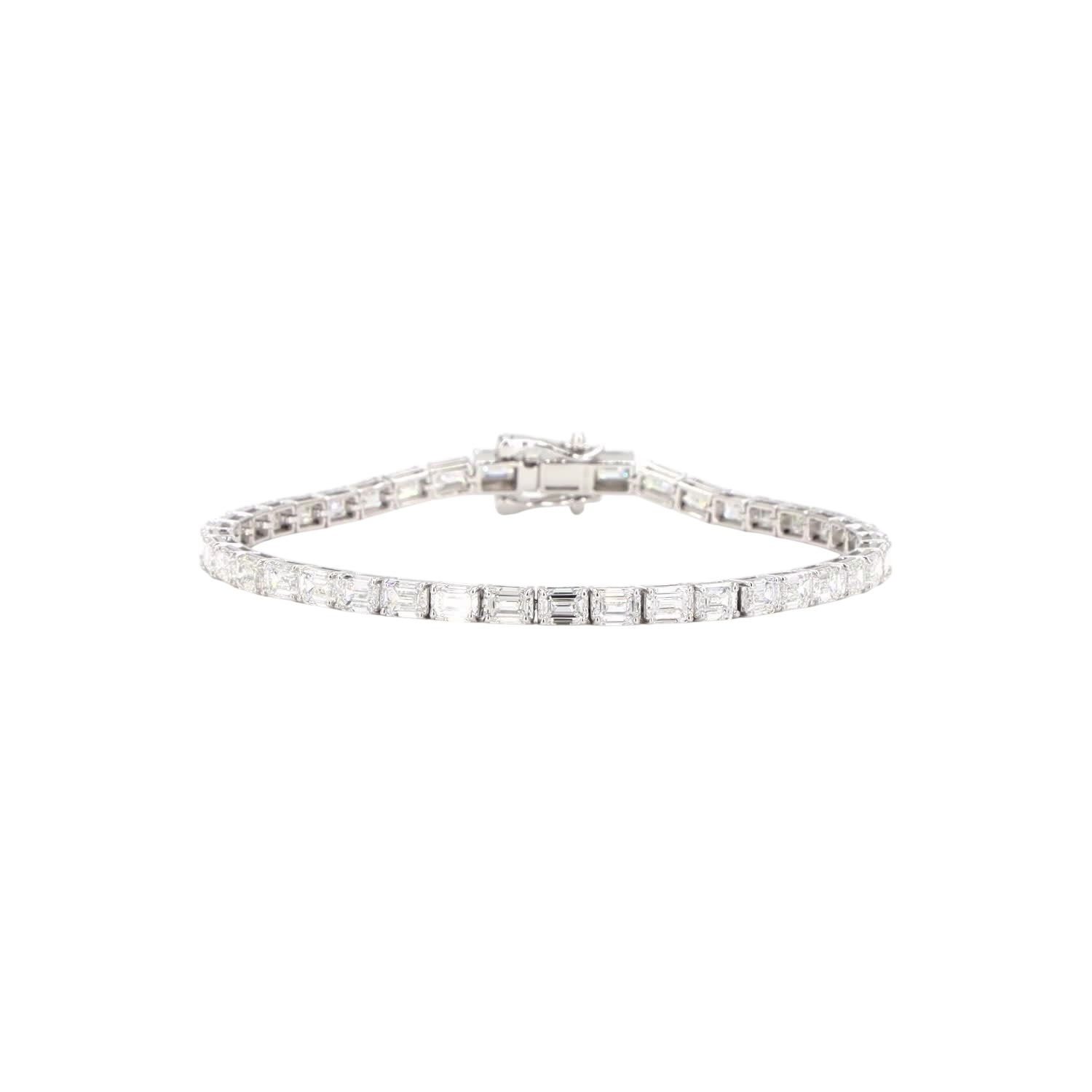 Large Baguette Lab Diamond Bracelet - TENNIS CLUB
