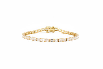 Large Baguette Lab Diamond Bracelet - TENNIS CLUB
