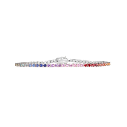 Rainbow Multi Sapphires Bracelet - TENNIS CLUB