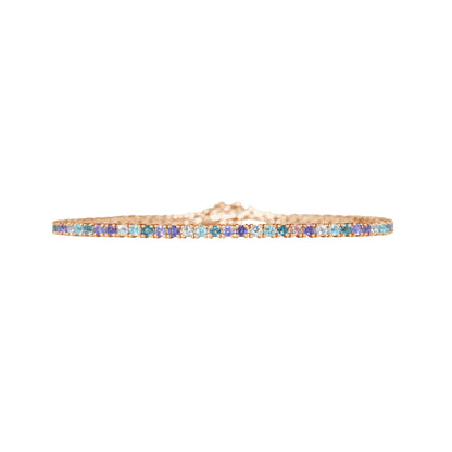 Multi Stone Blue Melange Bracelet - TENNIS CLUB