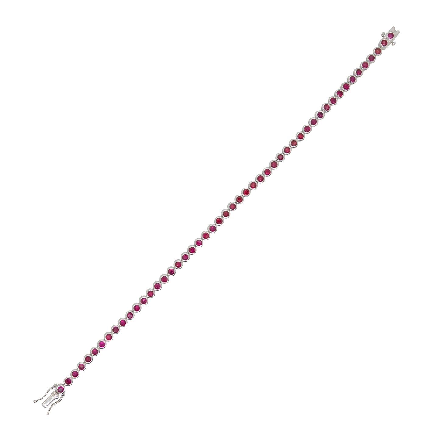 Bezel Set Ruby Tennis Bracelet - TENNIS CLUB