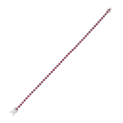 Bezel Set Ruby Tennis Bracelet - TENNIS CLUB
