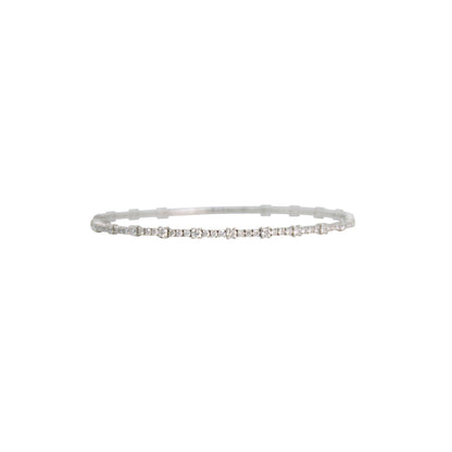Diamond Round Station Flexible Tennis Bracelet - TENNIS CLUB