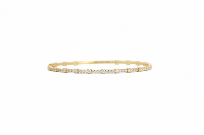 Diamond Round Station Flexible Tennis Bracelet
