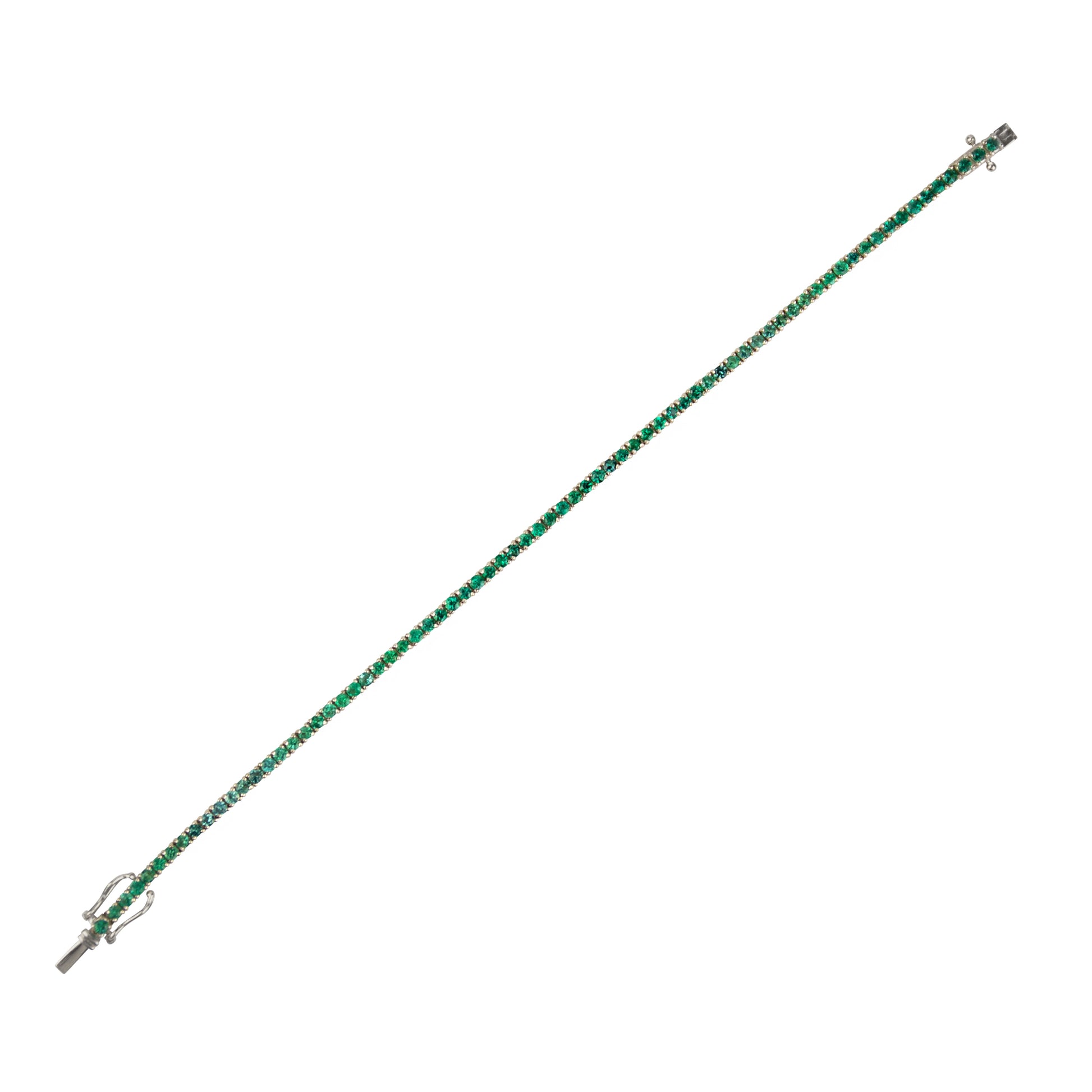 Green Emerald Bracelet - TENNIS CLUB