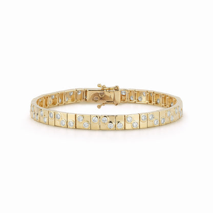 Diamond Puzzle Dice Tennis Bracelet