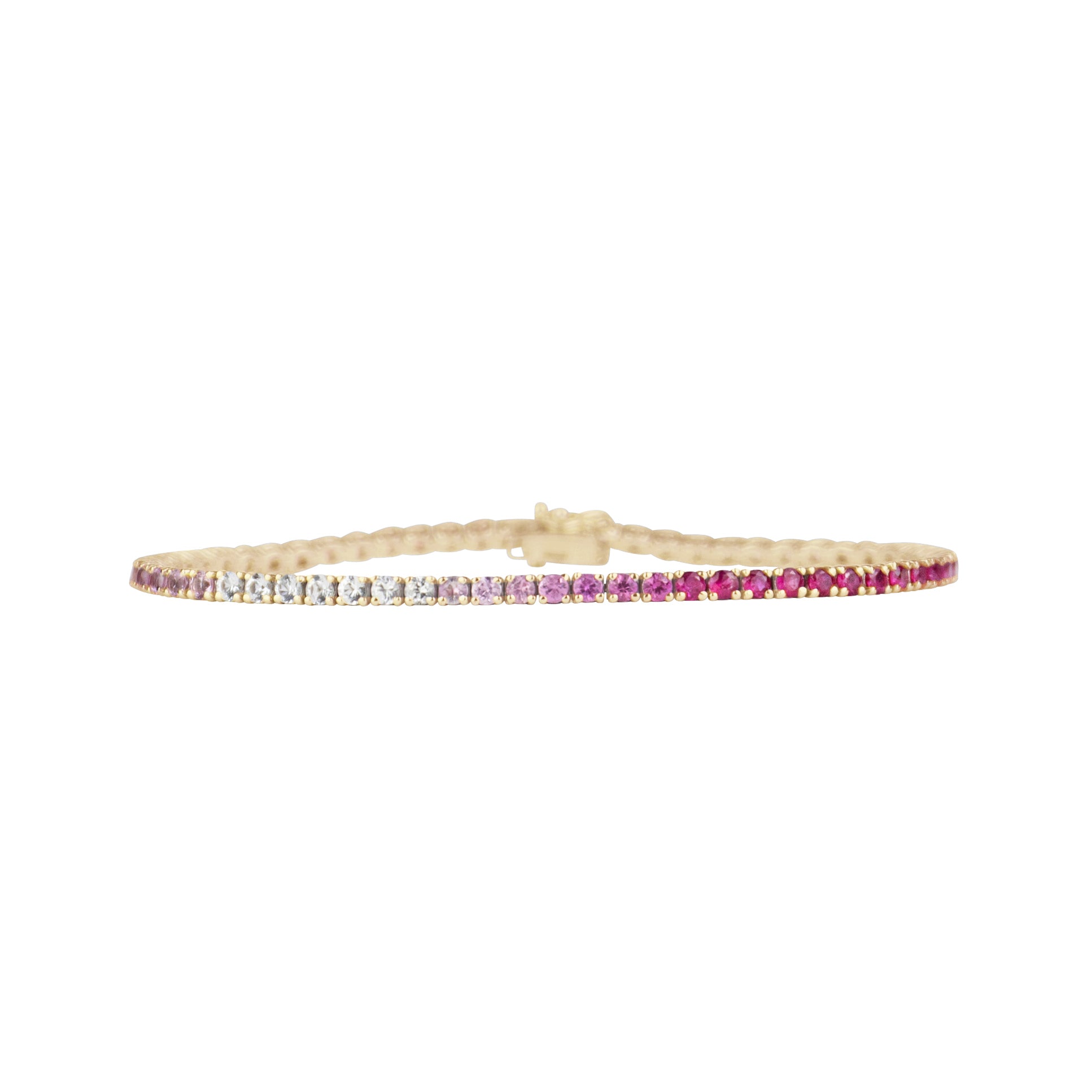 Pink Ombré Sapphires Bracelet