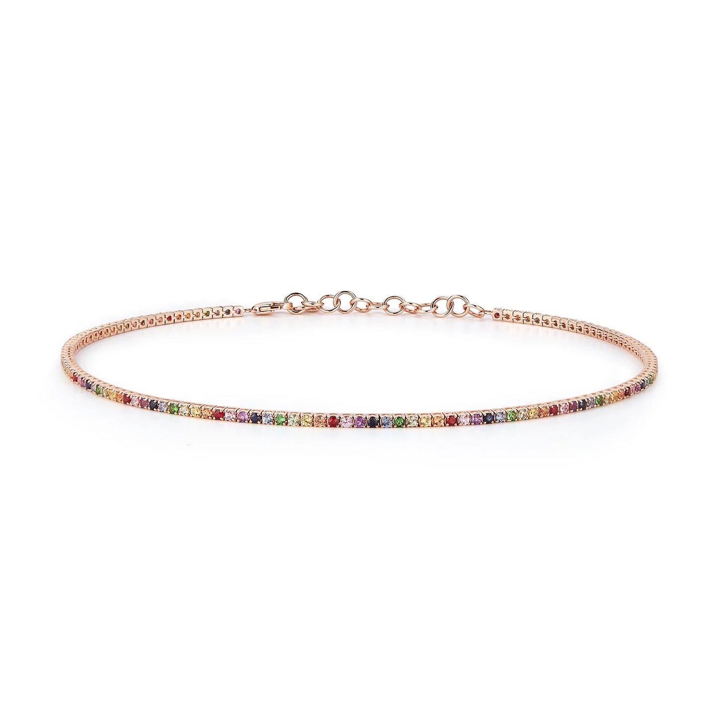 Rainbow Sapphire Tennis Choker