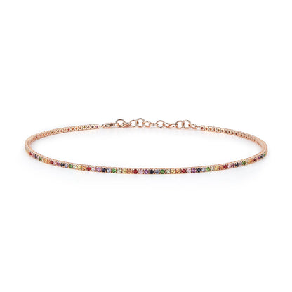 Rainbow Sapphire Tennis Choker