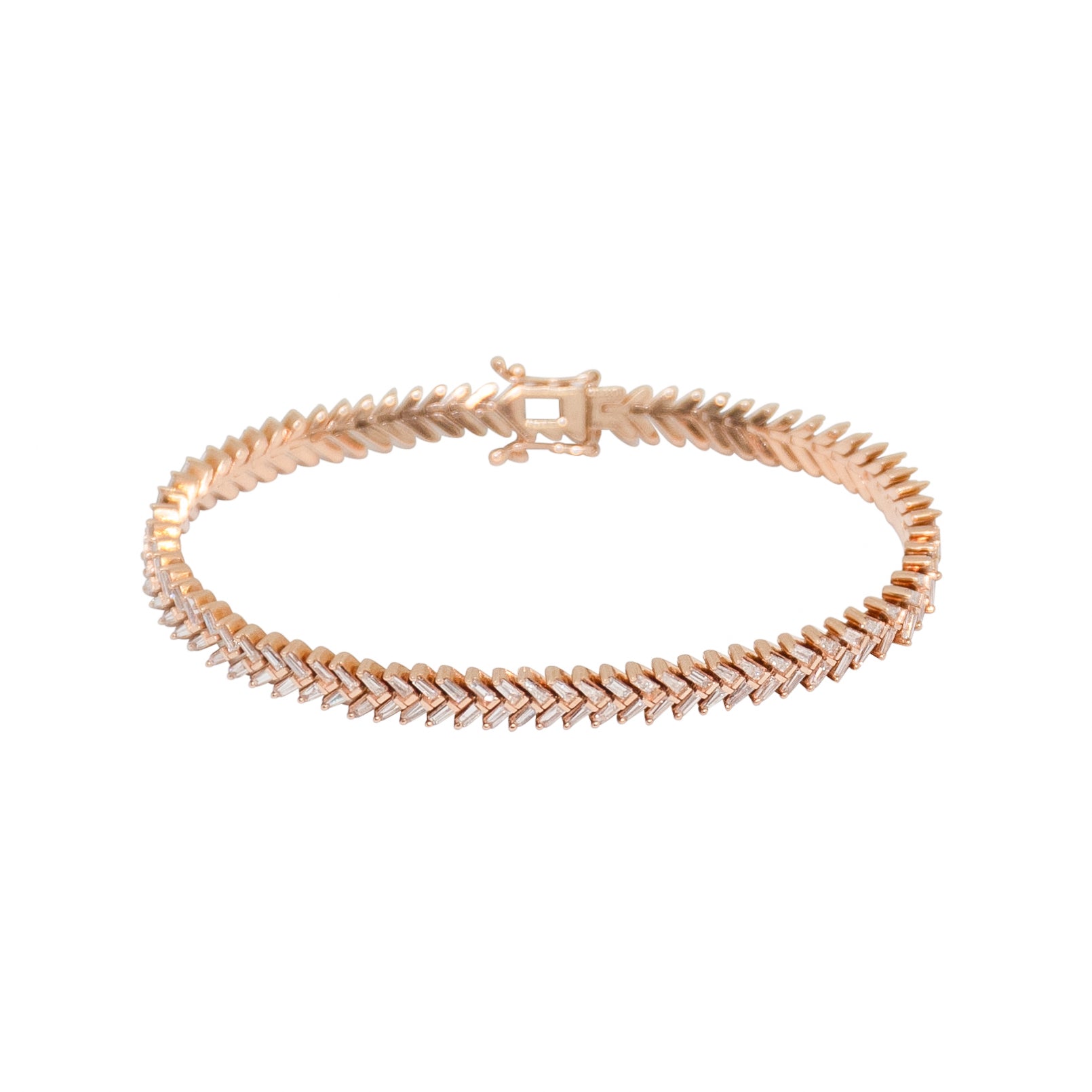 Diamond Baguette Chevron Bracelet