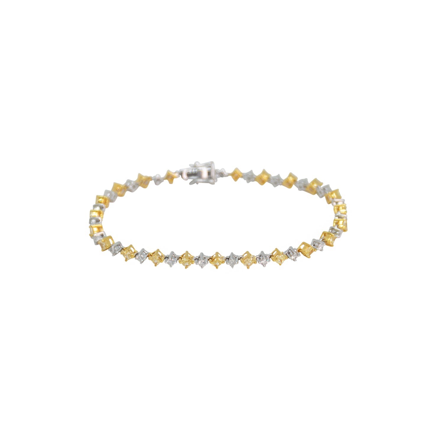 Yellow & White Diamond Tennis Bracelet - TENNIS CLUB
