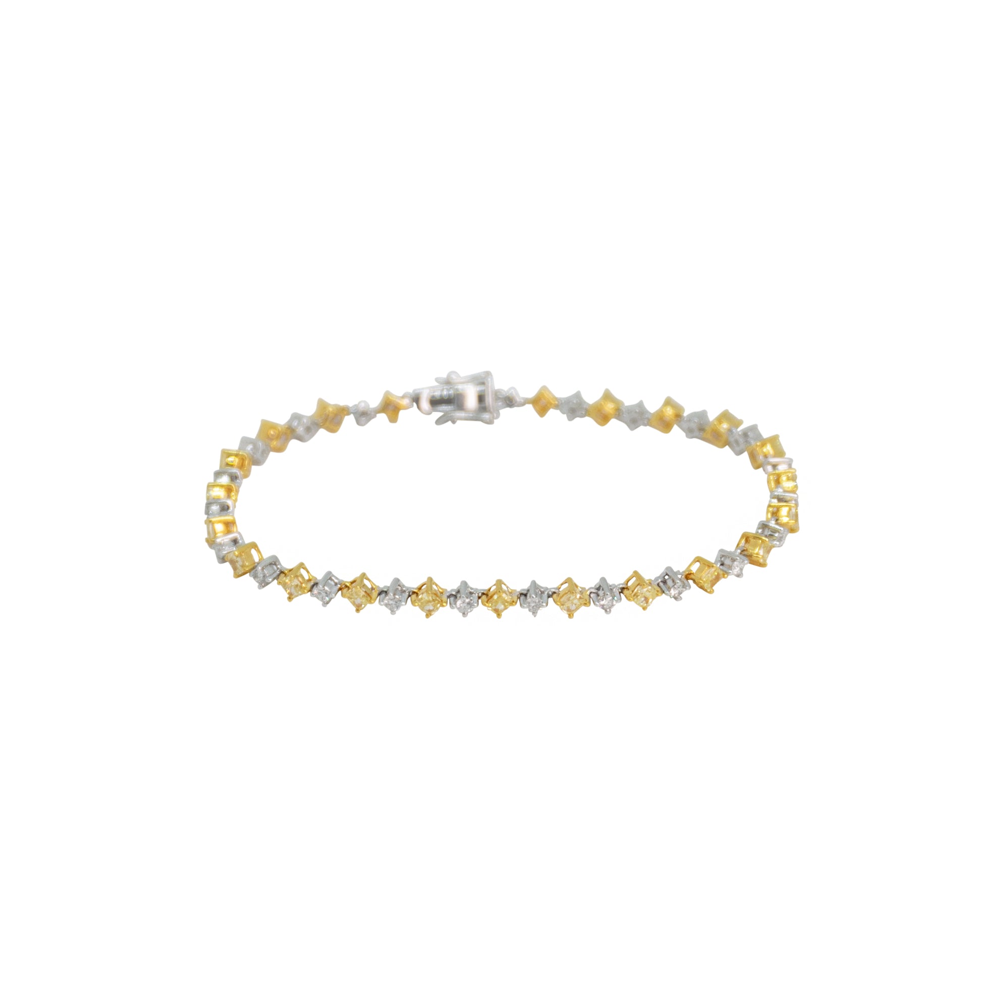 Yellow & White Diamond Tennis Bracelet - TENNIS CLUB