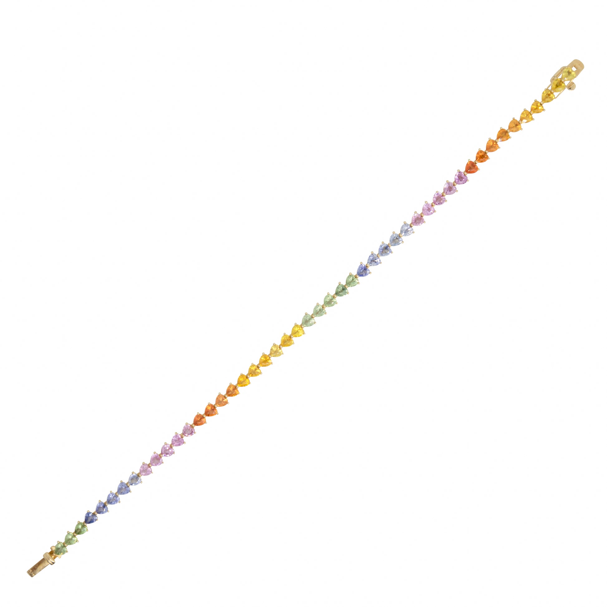 Oval Sapphire + Diamond Mix Bracelet - TENNIS CLUB