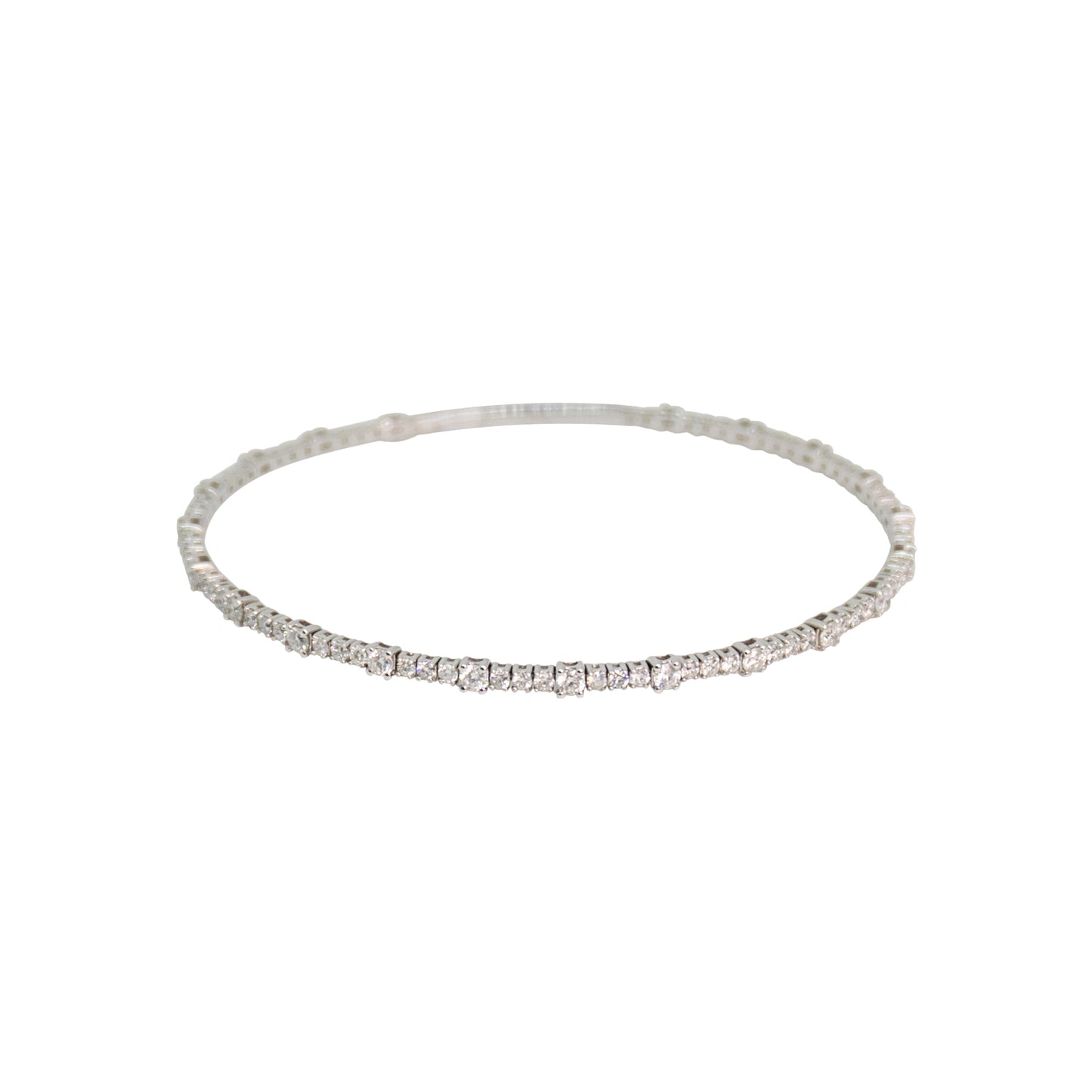 Diamond Round Station Flexible Tennis Bracelet - TENNIS CLUB