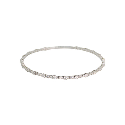 Diamond Round Station Flexible Tennis Bracelet - TENNIS CLUB