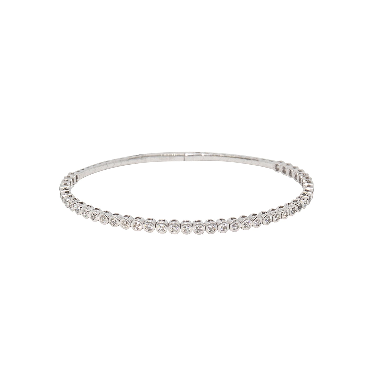 Bezel Set Diamond Flexible Tennis Bracelet - TENNIS CLUB