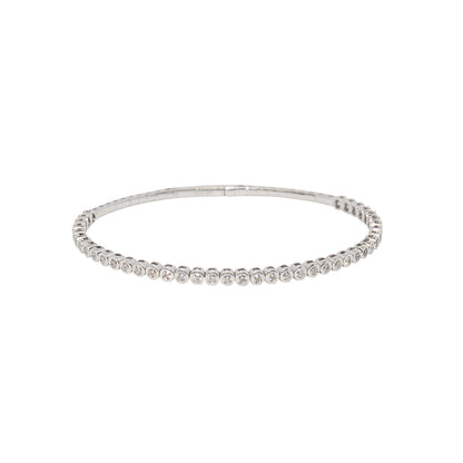 Bezel Set Diamond Flexible Tennis Bracelet - TENNIS CLUB