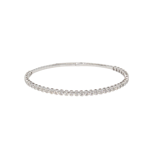 Bezel Set Diamond Flexible Tennis Bracelet