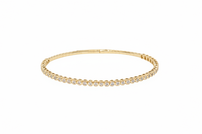 Bezel Set Diamond Flexible Tennis Bracelet - TENNIS CLUB