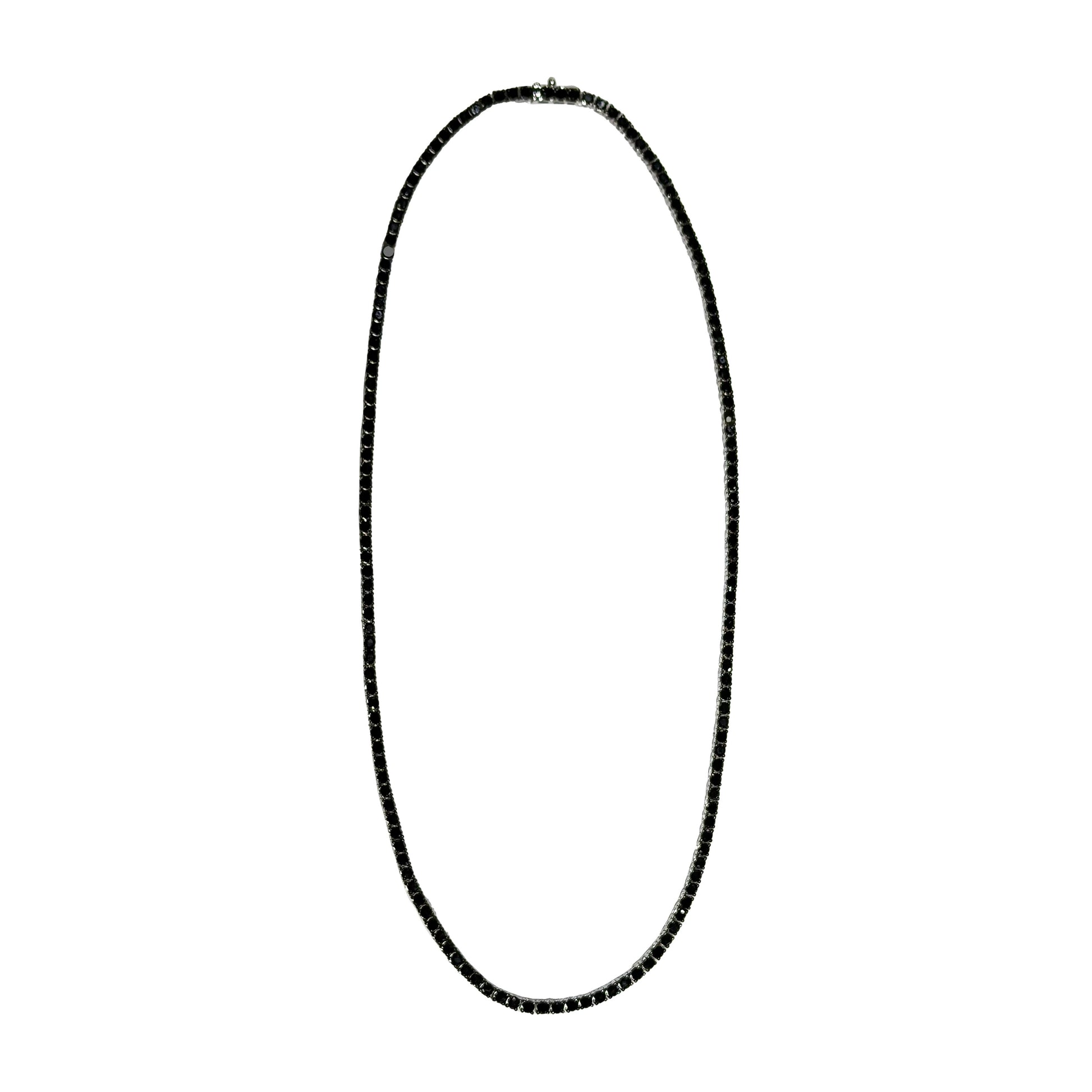 Black Diamond Tennis Necklace - TENNIS CLUB