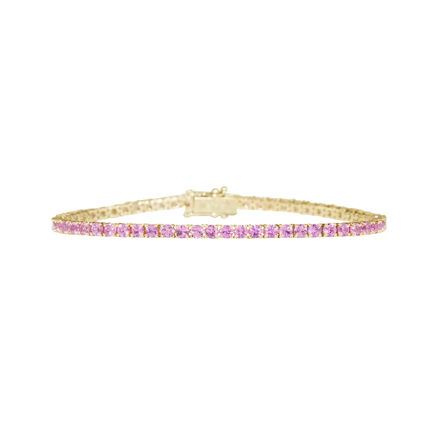 Fancy Pink Sapphires Bracelet - TENNIS CLUB