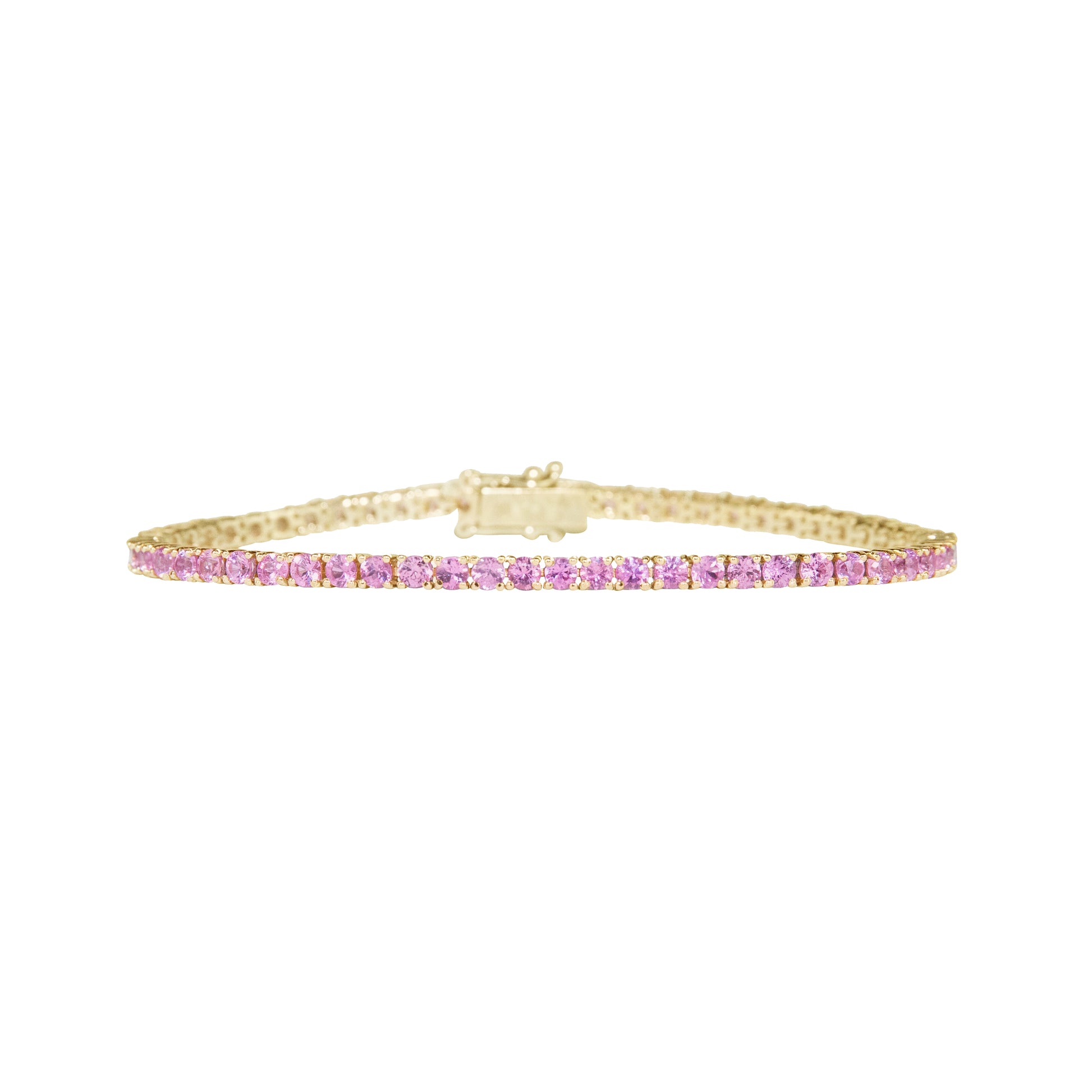 Fancy Pink Sapphires Bracelet - TENNIS CLUB