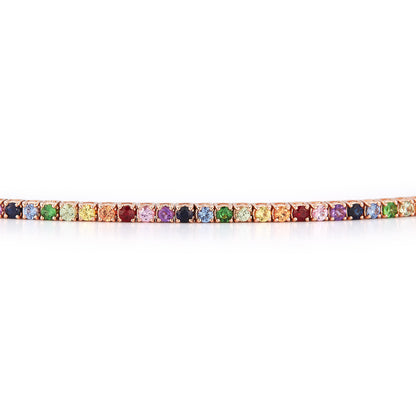 Rainbow Sapphire Tennis Choker