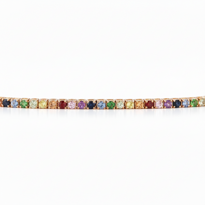 Rainbow Sapphire Tennis Choker