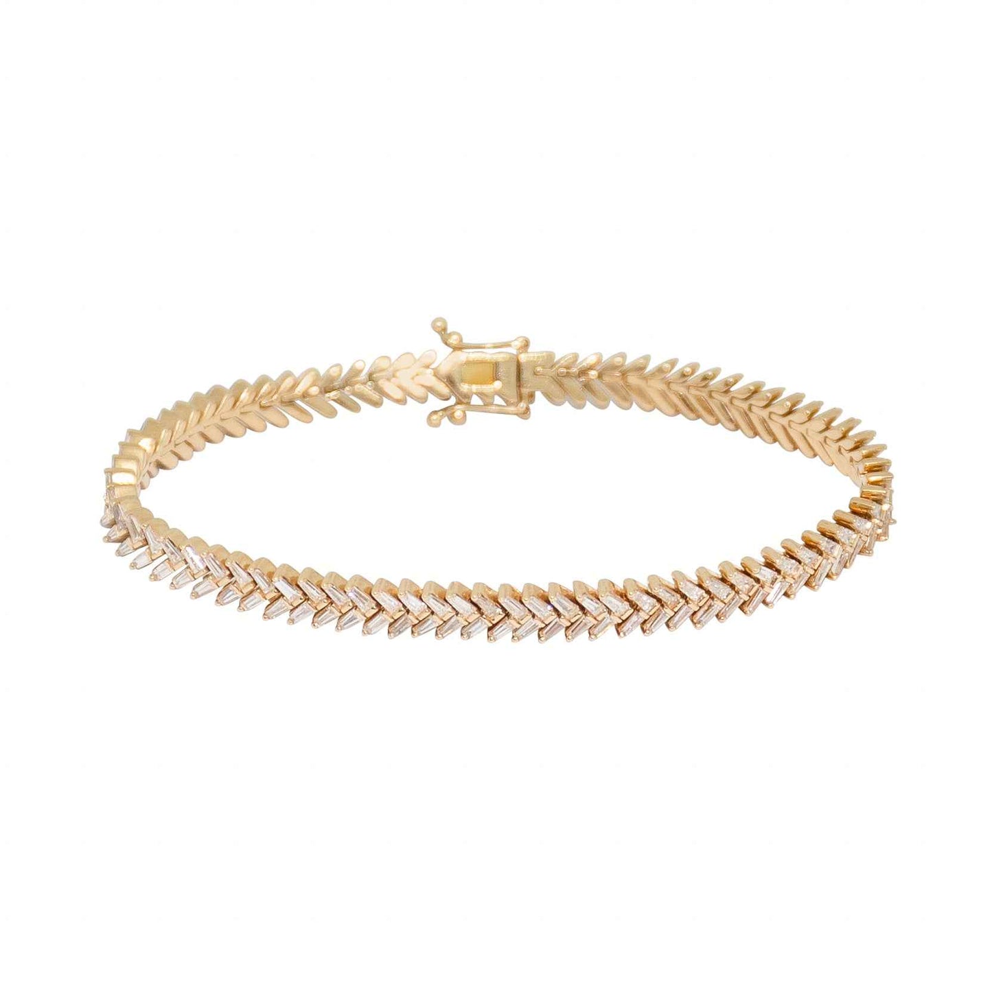 Diamond Baguette Chevron Bracelet