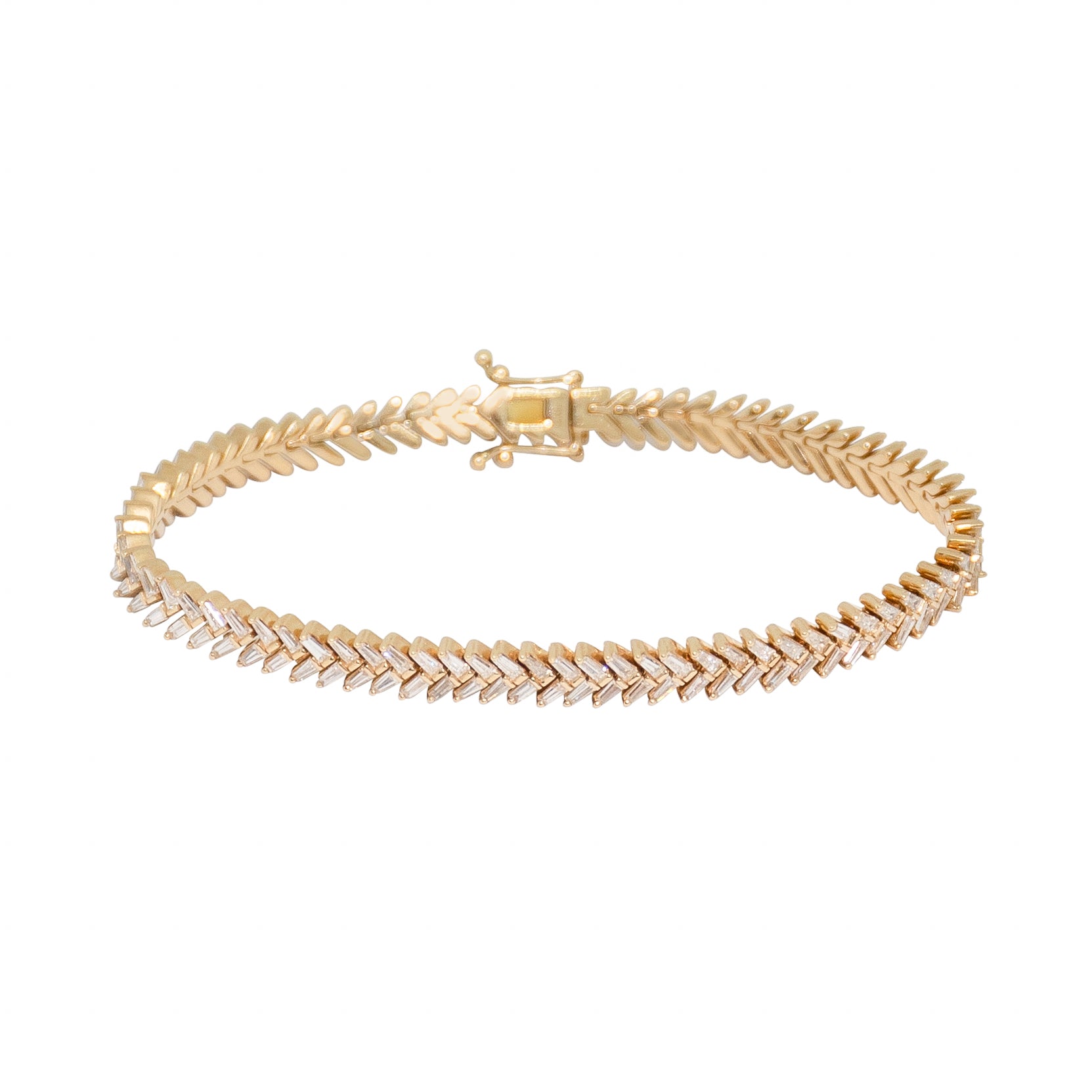 Diamond Baguette Chevron Bracelet