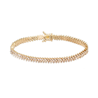 Diamond Baguette Chevron Bracelet