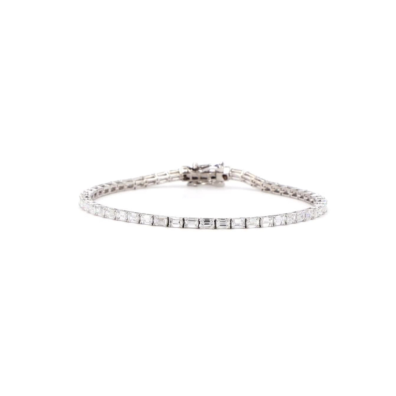 Skinny Baguette Lab Diamond Bracelet - TENNIS CLUB