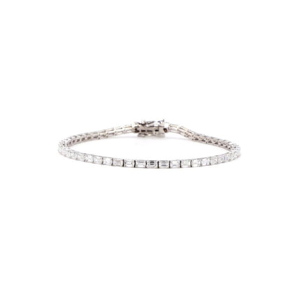 Skinny Baguette Lab Diamond Bracelet - TENNIS CLUB