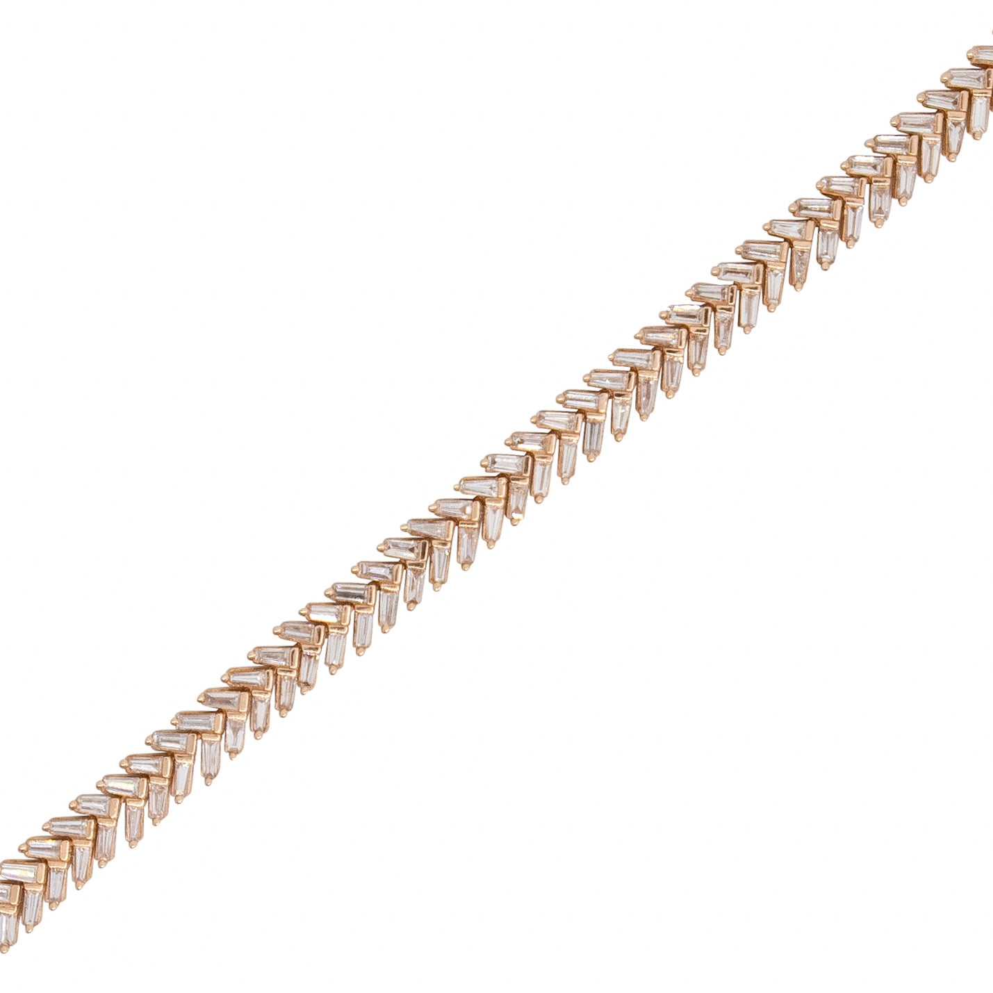 Diamond Baguette Chevron Bracelet