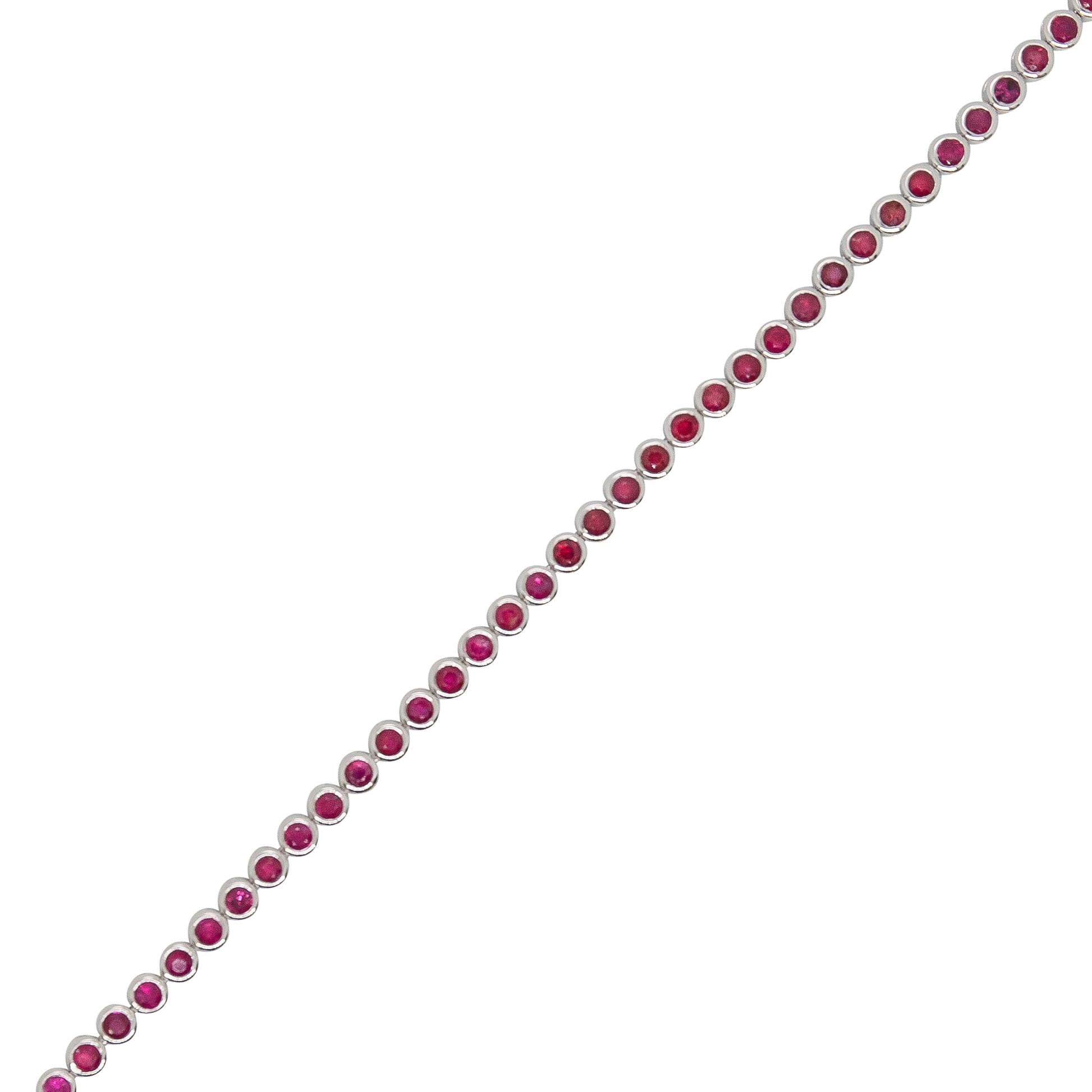 Bezel Set Ruby Tennis Bracelet - TENNIS CLUB