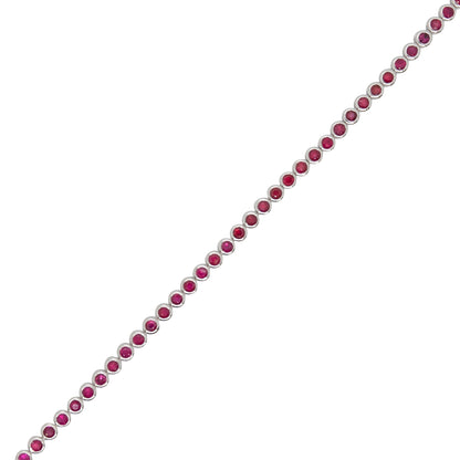 Bezel Set Ruby Tennis Bracelet - TENNIS CLUB