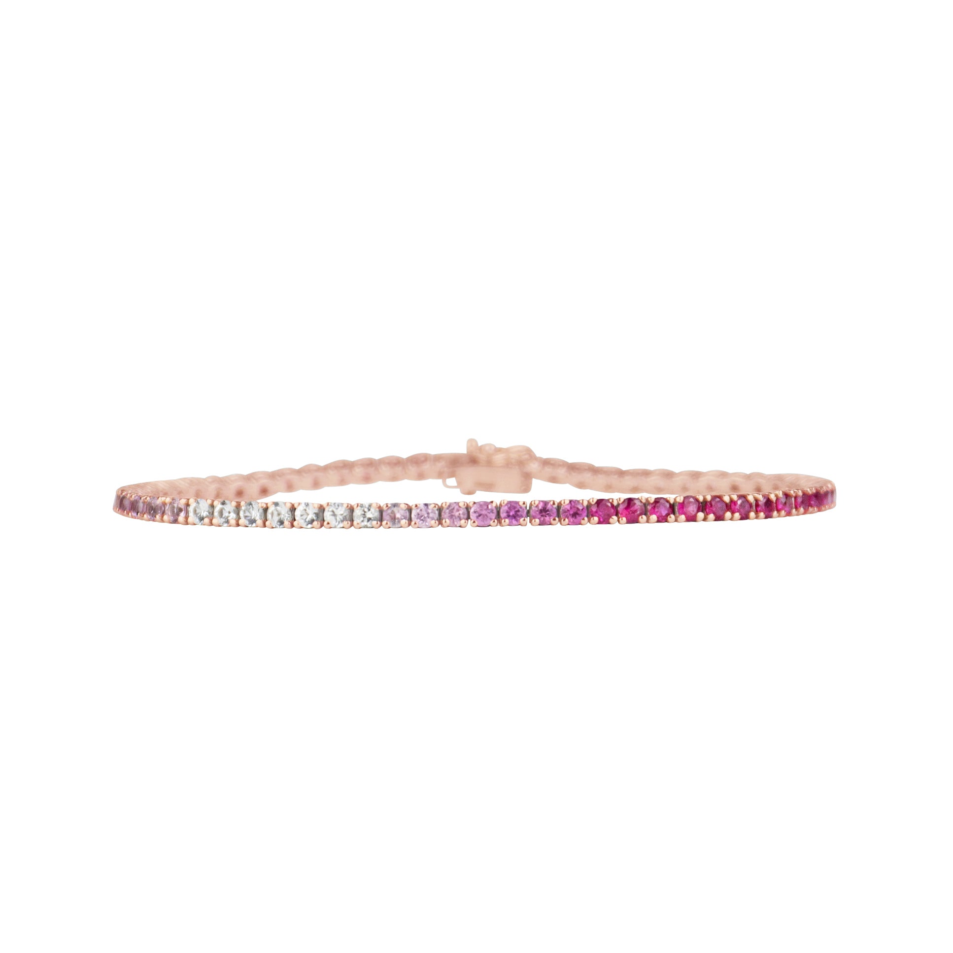 Pink Ombré Sapphires Bracelet - TENNIS CLUB