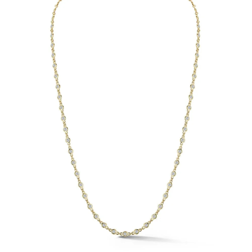 Full Bezel Diamond Necklace