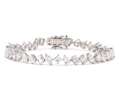 Tilted Fancy Shape Lab Diamond Bracelet