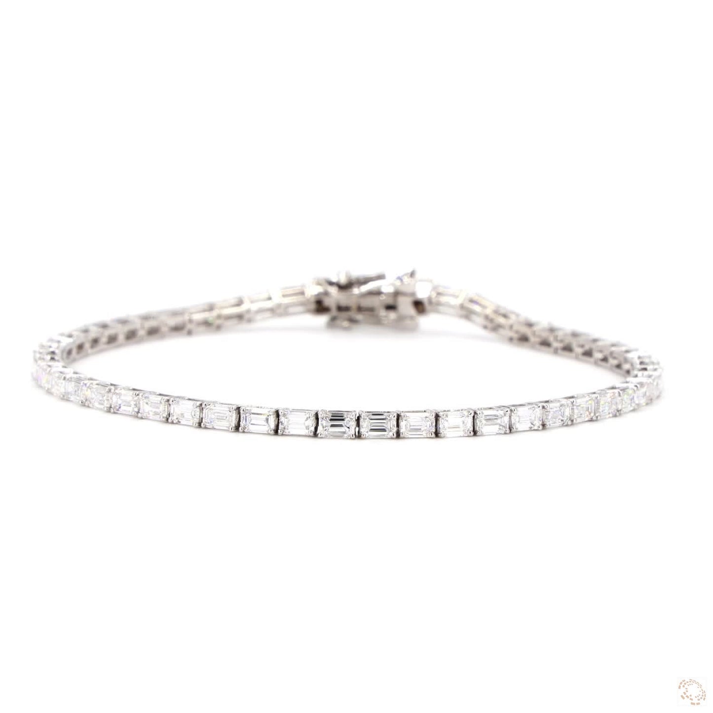 Skinny Baguette Lab Diamond Bracelet - TENNIS CLUB