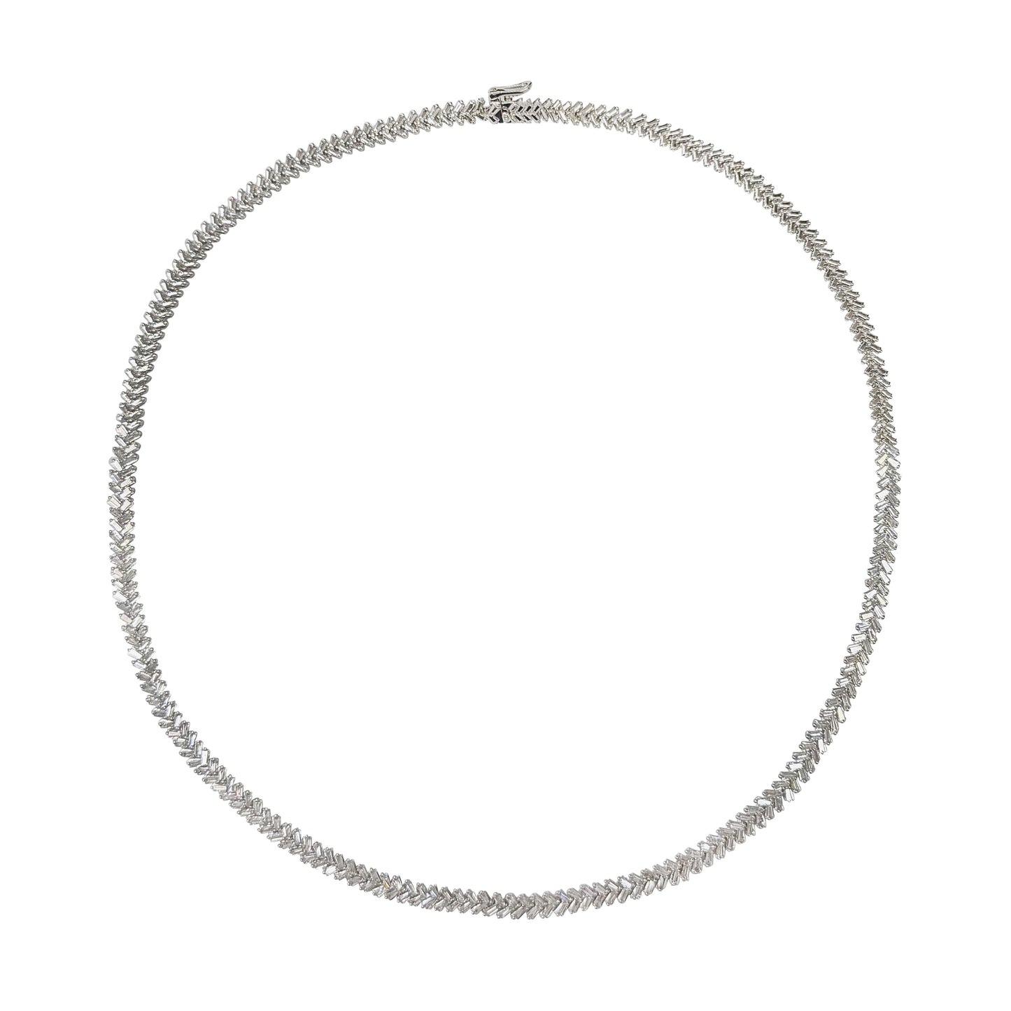 Diamond Chevron Tennis Necklace - TENNIS CLUB