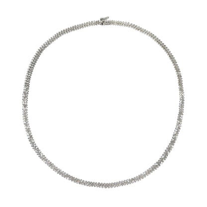 Diamond Chevron Tennis Necklace - TENNIS CLUB